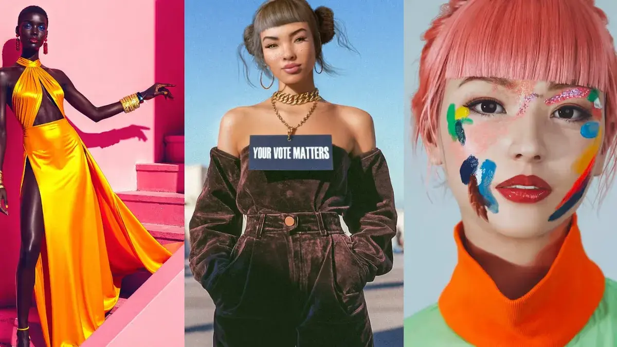 AI-generated social media influencer on smartphone screen representing digital ethics challenges