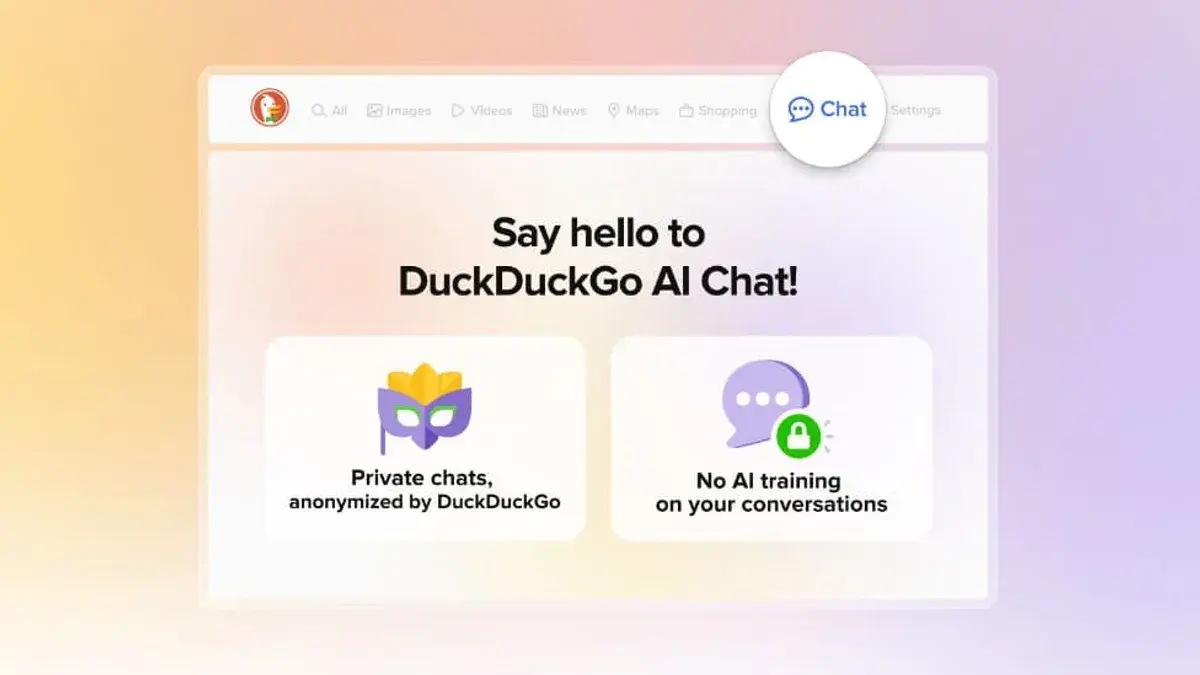 DuckDuckGo an Google Logoen déi d'Konkurrenz tëschent Sichmoteren illustréieren