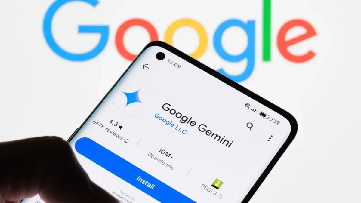 Google Gemini Interface mat mentaler Gesondheetsressourcen