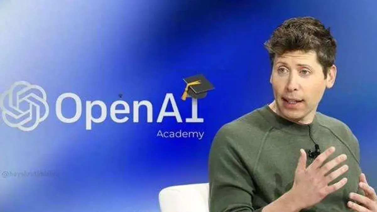 Person completing an online AI training course on a laptop, representing OpenAI Academy free learning platform